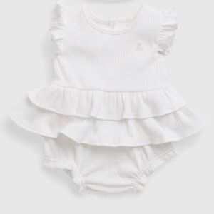 EUC Baby Gap Ruffled Ribbed Outfit Set, 12-18mo
